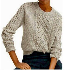 J Crew Popcorn Cable Knit Sweater XS